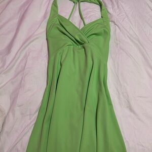 Vintage Green Halter Dress